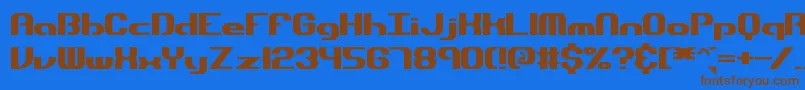 DynamicBrk Font – Brown Fonts on Blue Background