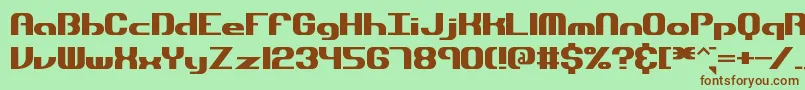 DynamicBrk Font – Brown Fonts on Green Background