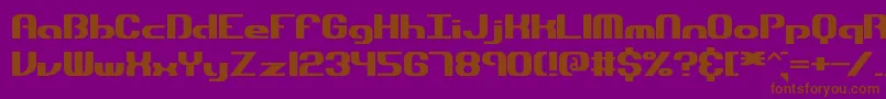 DynamicBrk Font – Brown Fonts on Purple Background