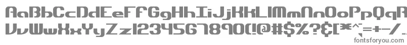 フォントDynamicBrk – 白い背景に灰色の文字