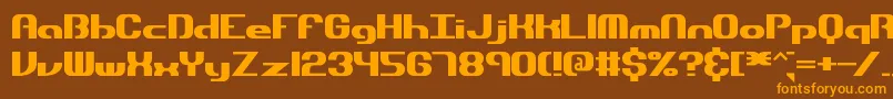 DynamicBrk Font – Orange Fonts on Brown Background