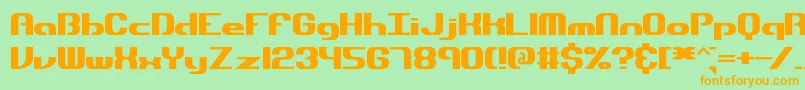 DynamicBrk Font – Orange Fonts on Green Background