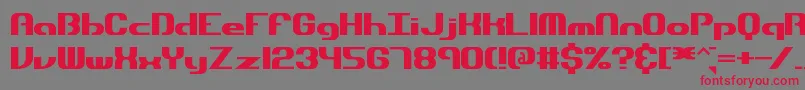 フォントDynamicBrk – 赤い文字の灰色の背景