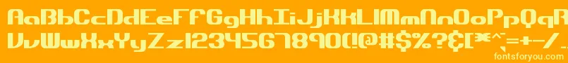 fuente DynamicBrk – Fuentes Amarillas Sobre Fondo Naranja