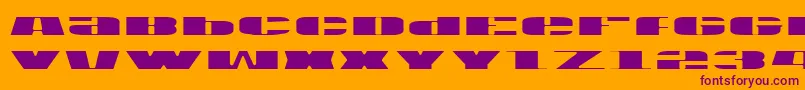 U.S.A.Light Font – Purple Fonts on Orange Background