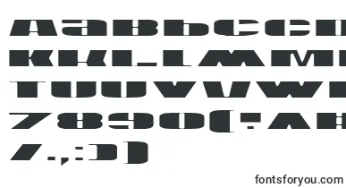  U.S.A.Light font