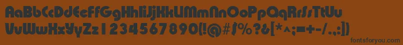 Czcionka XpressiveblackRegular – czarne czcionki na brązowym tle
