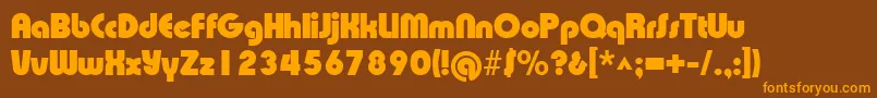 Шрифт XpressiveblackRegular – оранжевые шрифты на коричневом фоне