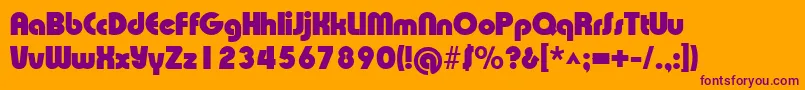 XpressiveblackRegular Font – Purple Fonts on Orange Background