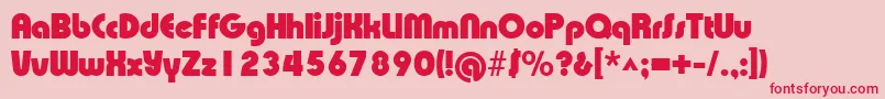 XpressiveblackRegular Font – Red Fonts on Pink Background