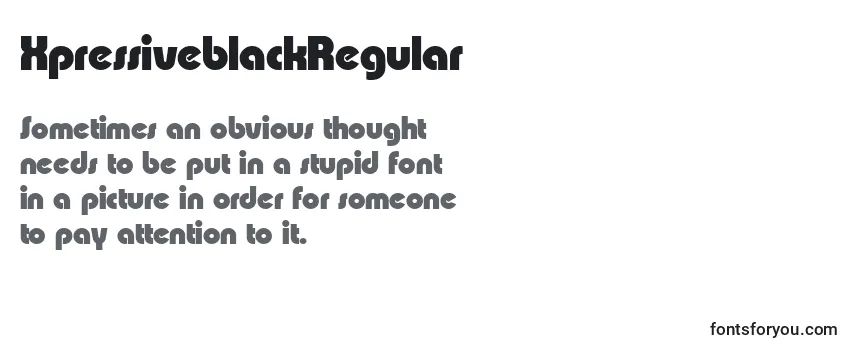XpressiveblackRegular Font