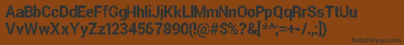 ParametricGlitchBold Font – Black Fonts on Brown Background