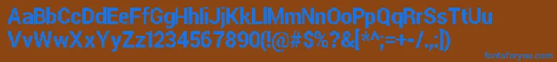 ParametricGlitchBold Font – Blue Fonts on Brown Background