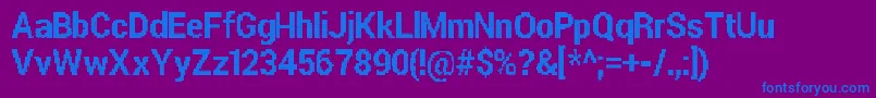 ParametricGlitchBold Font – Blue Fonts on Purple Background