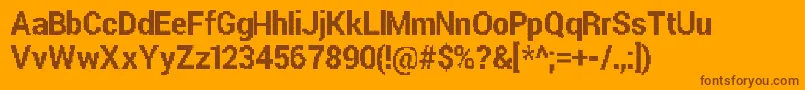 ParametricGlitchBold Font – Brown Fonts on Orange Background