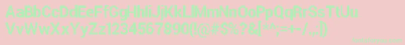 ParametricGlitchBold Font – Green Fonts on Pink Background