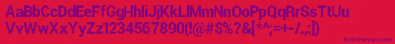 ParametricGlitchBold Font – Purple Fonts on Red Background