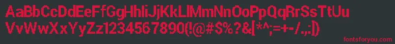 ParametricGlitchBold Font – Red Fonts on Black Background