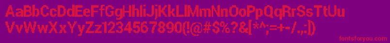 ParametricGlitchBold Font – Red Fonts on Purple Background