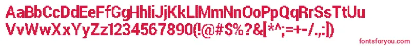 ParametricGlitchBold-fontti – punaiset fontit valkoisella taustalla