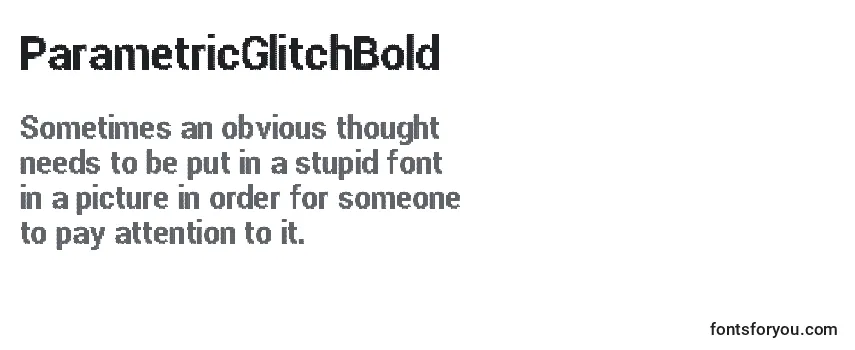 ParametricGlitchBold Font