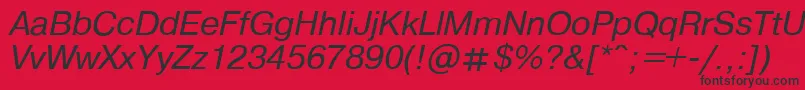 PragmaticaItalic.001.001 Font – Black Fonts on Red Background