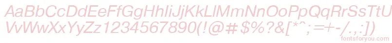 PragmaticaItalic.001.001 Font – Pink Fonts on White Background
