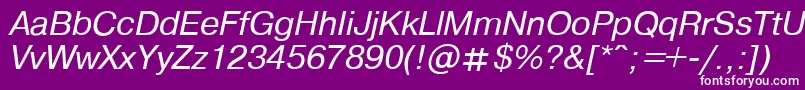 PragmaticaItalic.001.001 Font – White Fonts on Purple Background