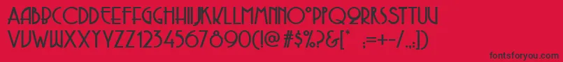 Copaseticc Font – Black Fonts on Red Background