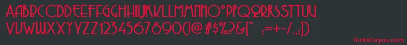 Copaseticc Font – Red Fonts on Black Background