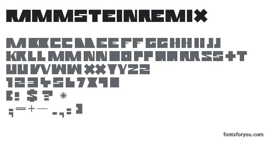 A fonte RammsteinRemix – alfabeto, números, caracteres especiais