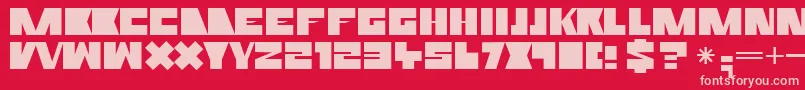 RammsteinRemix Font – Pink Fonts on Red Background