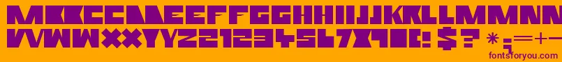 RammsteinRemix Font – Purple Fonts on Orange Background