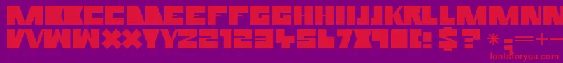 RammsteinRemix-Schriftart – Rote Schriften auf violettem Hintergrund