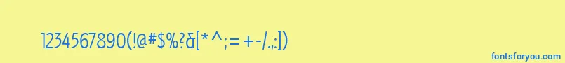 IzisTwo Font – Blue Fonts on Yellow Background