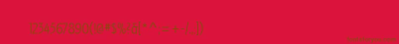 IzisTwo Font – Brown Fonts on Red Background
