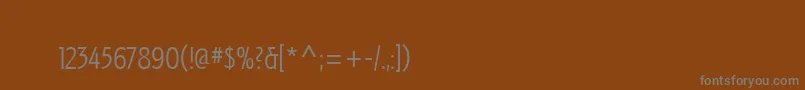 IzisTwo Font – Gray Fonts on Brown Background