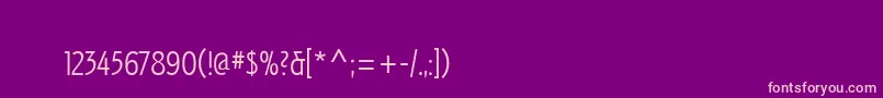 IzisTwo Font – Pink Fonts on Purple Background