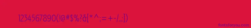 IzisTwo Font – Purple Fonts on Red Background