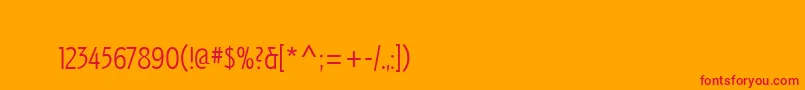 IzisTwo Font – Red Fonts on Orange Background