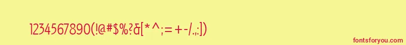 IzisTwo Font – Red Fonts on Yellow Background