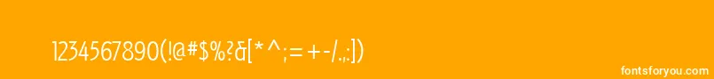 フォントIzisTwo – オレンジの背景に白い文字