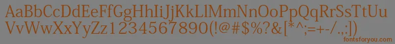 KozminproRegular Font – Brown Fonts on Gray Background