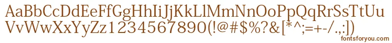 KozminproRegular Font – Brown Fonts on White Background