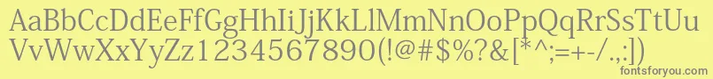 KozminproRegular Font – Gray Fonts on Yellow Background