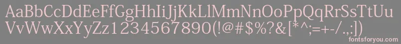 KozminproRegular Font – Pink Fonts on Gray Background