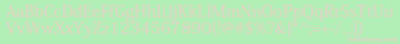 KozminproRegular Font – Pink Fonts on Green Background