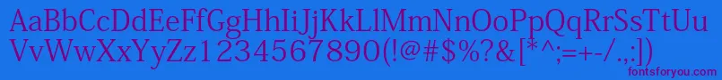 KozminproRegular Font – Purple Fonts on Blue Background