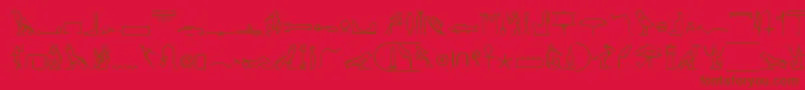 En savoir plus sur la police PharaohglyphMedium Police PharaohglyphMedium – polices brunes sur fond rouge
