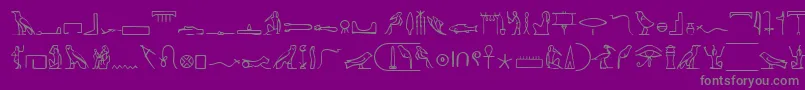 More about PharaohglyphMedium Font PharaohglyphMedium Font – Gray Fonts on Purple Background